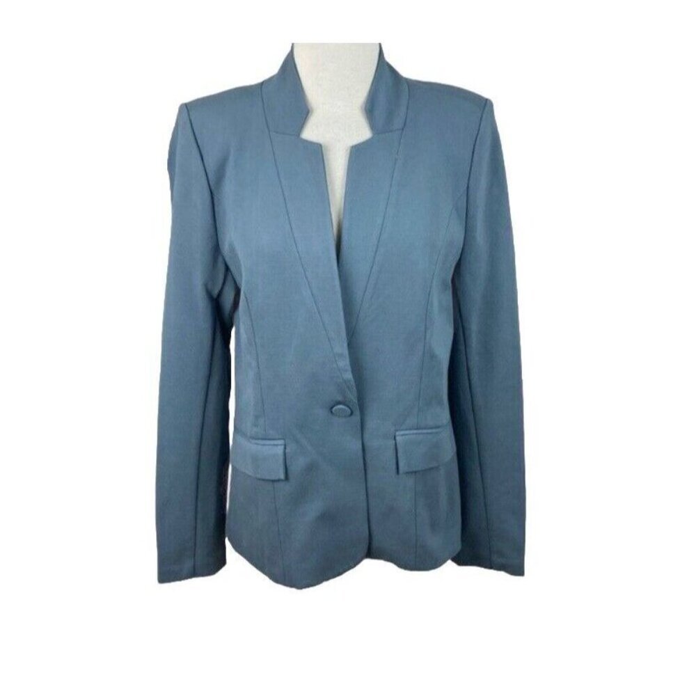 Universal Standard Miranda Smoking‎ Jacket Gray Blazer Size XS ($215) Office